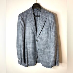 Canali Kei Plaid Wool Single-Breasted Sport Coat